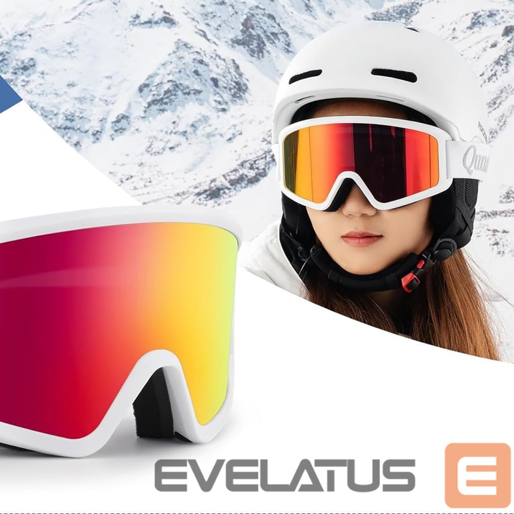 Teised Qunature Qunature White Ski Goggles for Adults - White