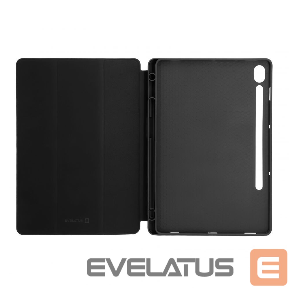 Kaaned Evelatus Galaxy Tab S9 Tablet case with imitate microfiber inside Black