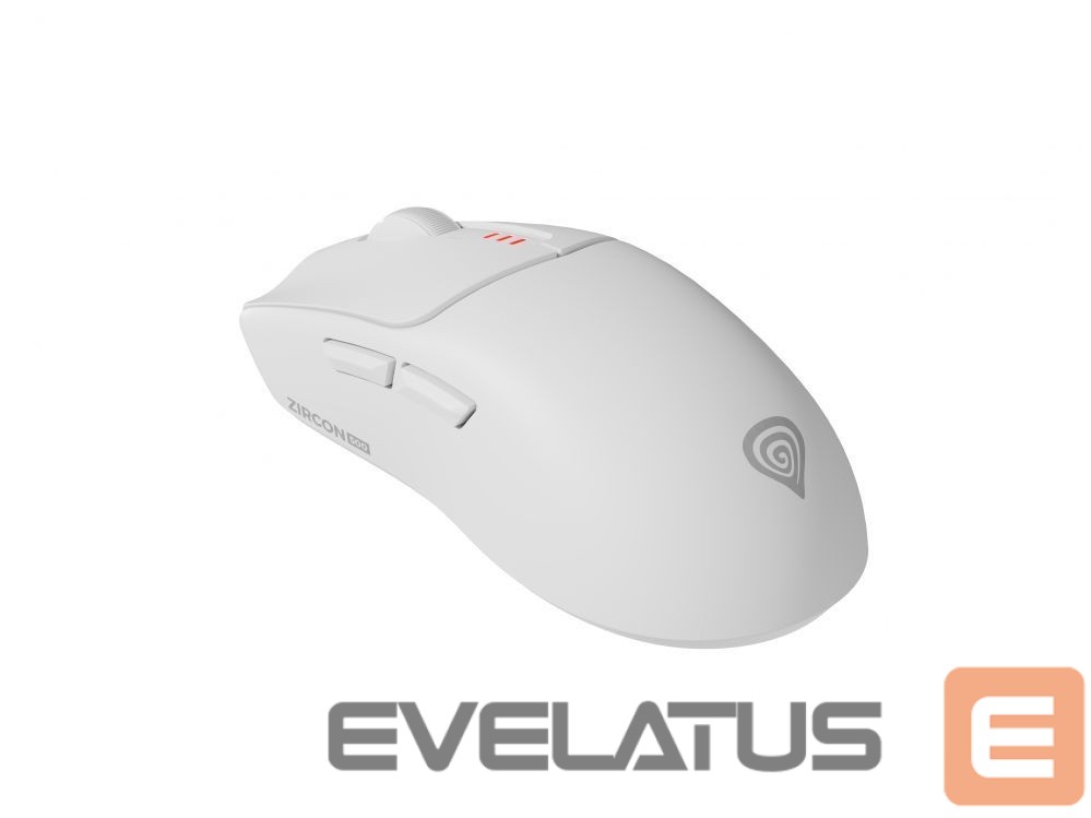 Arvutihiir Genesis Zircon 500 | Wireless/Wired | Gaming Mouse | 2.4 GHz, Bluetooth, USB | White