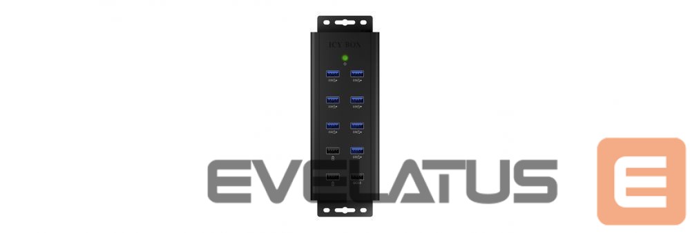 Ruuterid Raidsonic 7-port Industrial hub IB-HUB1703-QC3 0.71 m, Black, USB Type-A