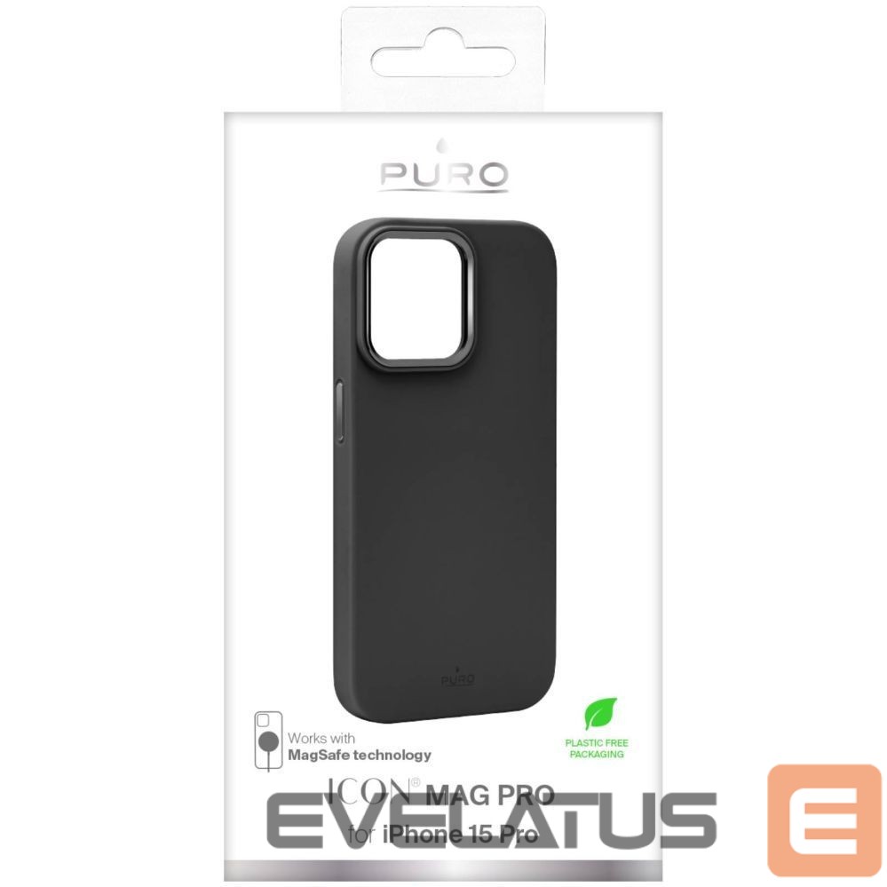 Tagakaaned Puro Puro Icon Mag Pro MagSafe Silicone Case for iPhone 15 Pro - Black