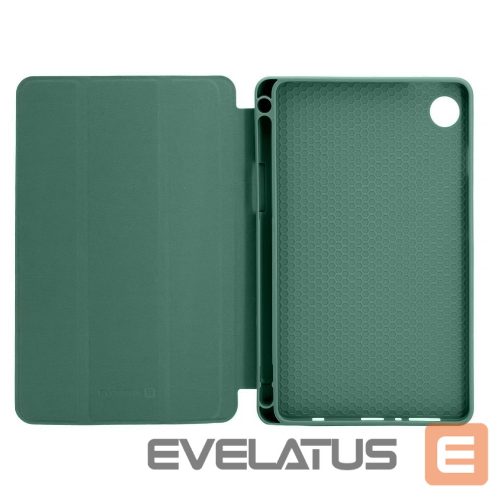 Kaaned Evelatus Galaxy Tab A9 Tablet case with imitate microfiber inside Green