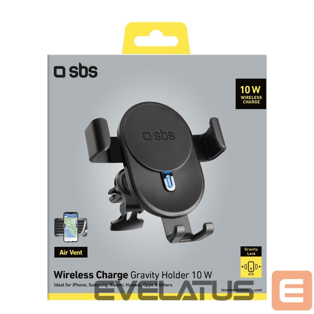 Dokkimisjaamad SBS Smartphone holder with inductive charger SBS TESUPWIR10CLIPSTG 10W - black