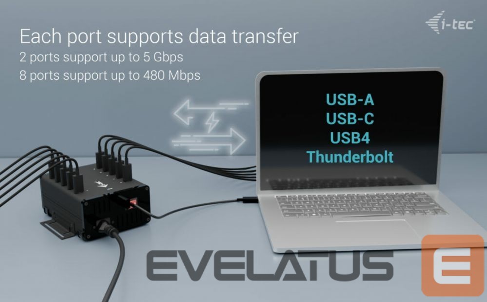 Arvutitarvikud I-TEC I-TEC USB-C/USB-A Charging HUB 10 Port