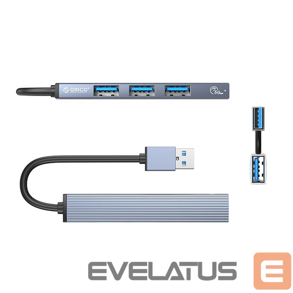 Üleminek Orico Orico AH-A13 USB-A Hub Docking Station 1x USB-A 3.0 + 3x USB-A 2.0 - Gray