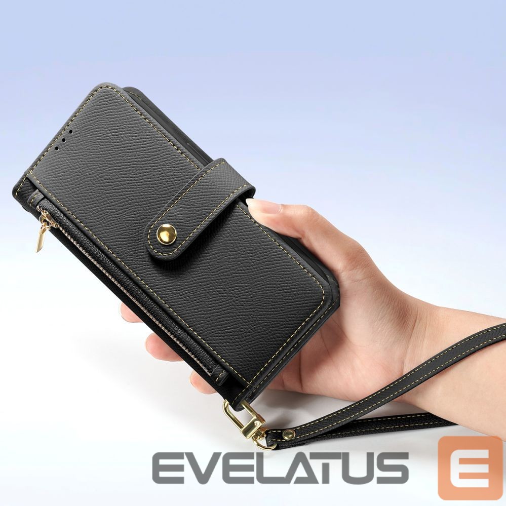 Tagakaaned Dux Ducis Dux Ducis Lawa Leather Case for iPhone 15 Pro Max - Black