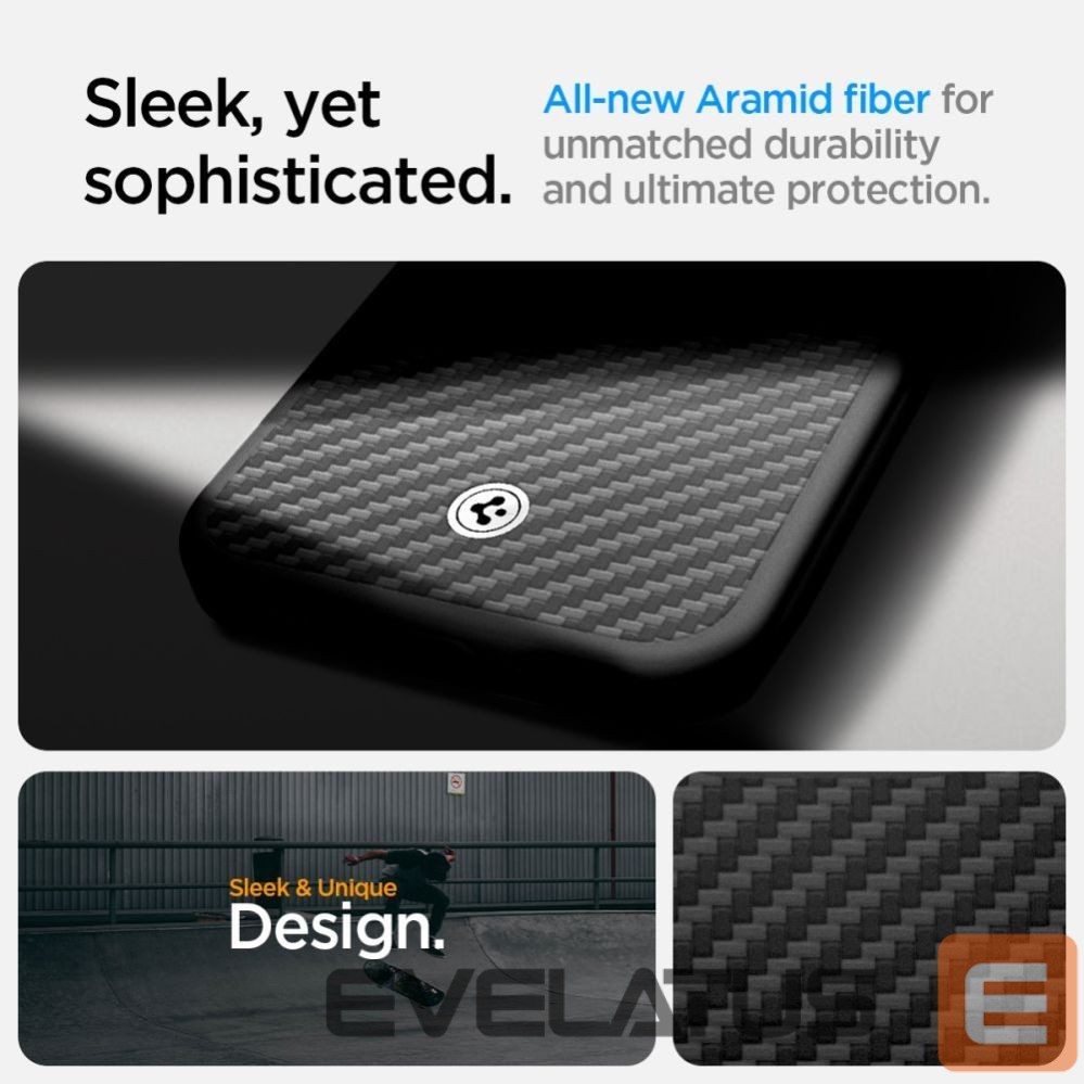 Tagakaaned Spigen Spigen Enzo Aramid MagSafe iPhone 16e Case - Black