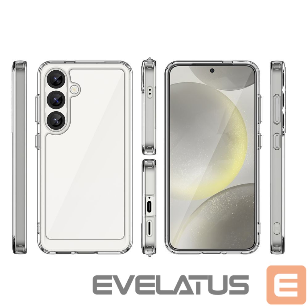 Tagakaaned Hurtel Outer Space Case for Samsung Galaxy S25 Edge Cover with Flexible Frame - Transparent