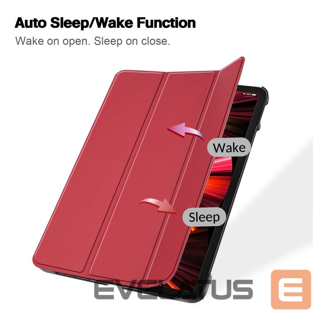 Kaaned iLike Redmi Pad 5 11 / Pad 5 Pro 11 Tri-Fold Eco-Leather Stand Case Coral Pink