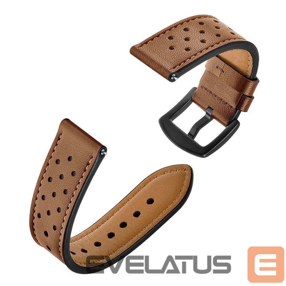 Rihm Tech-Protect Tech-Protect Leather Strap for Samsung Galaxy Watch 4 / 5 / 5 Pro / 6 / 7 / FE - Brown