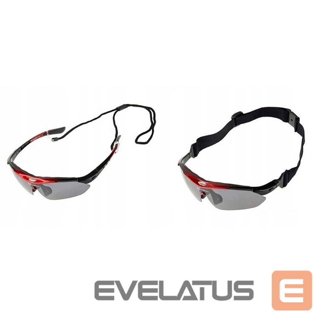 Jalgratta tarvik Rockbros Rockbros 10001 polarizing cycling glasses - black and red