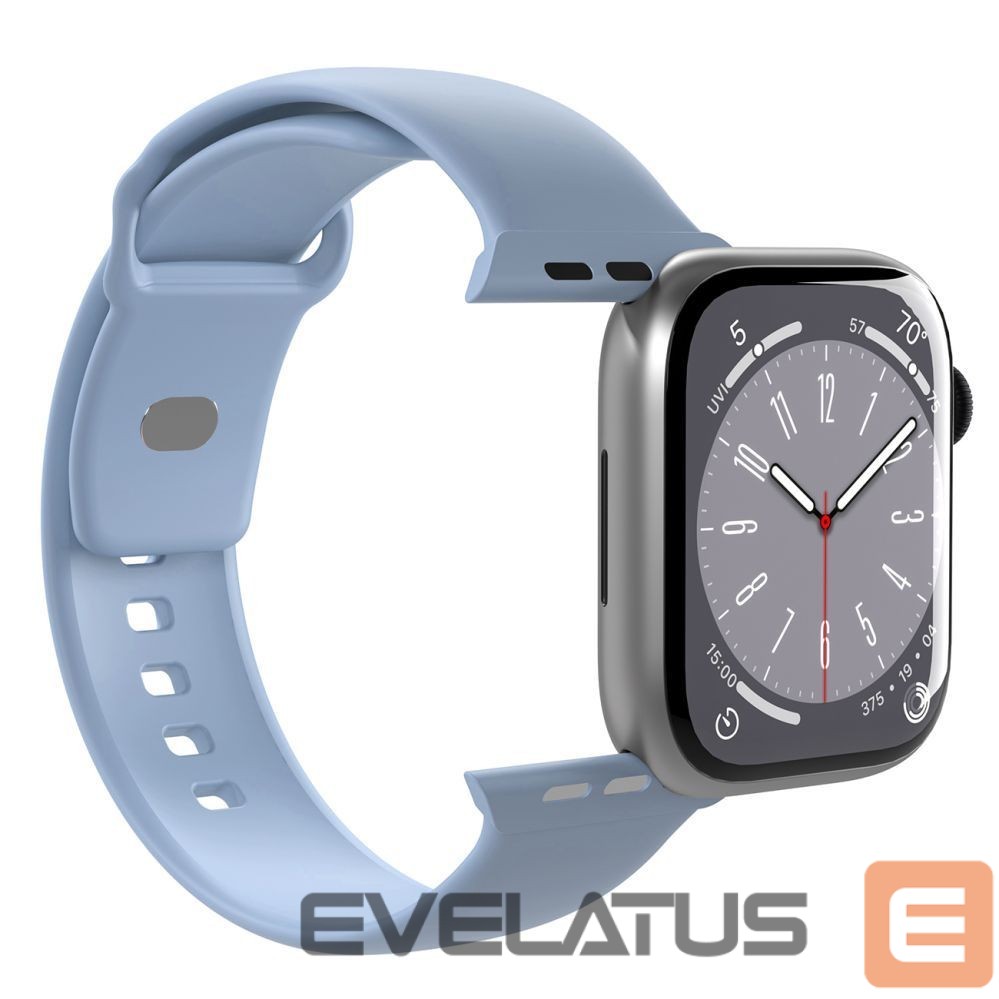 Rihm Puro Puro Icon Silicone Strap for Apple Watch 42 / 44 / 45 / 49 mm - Light Blue (2 pcs.)