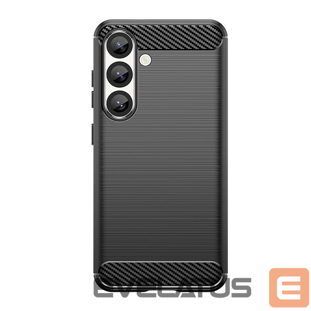 Tagakaaned Hurtel Carbon Case for Samsung Galaxy S25 Edge - Black