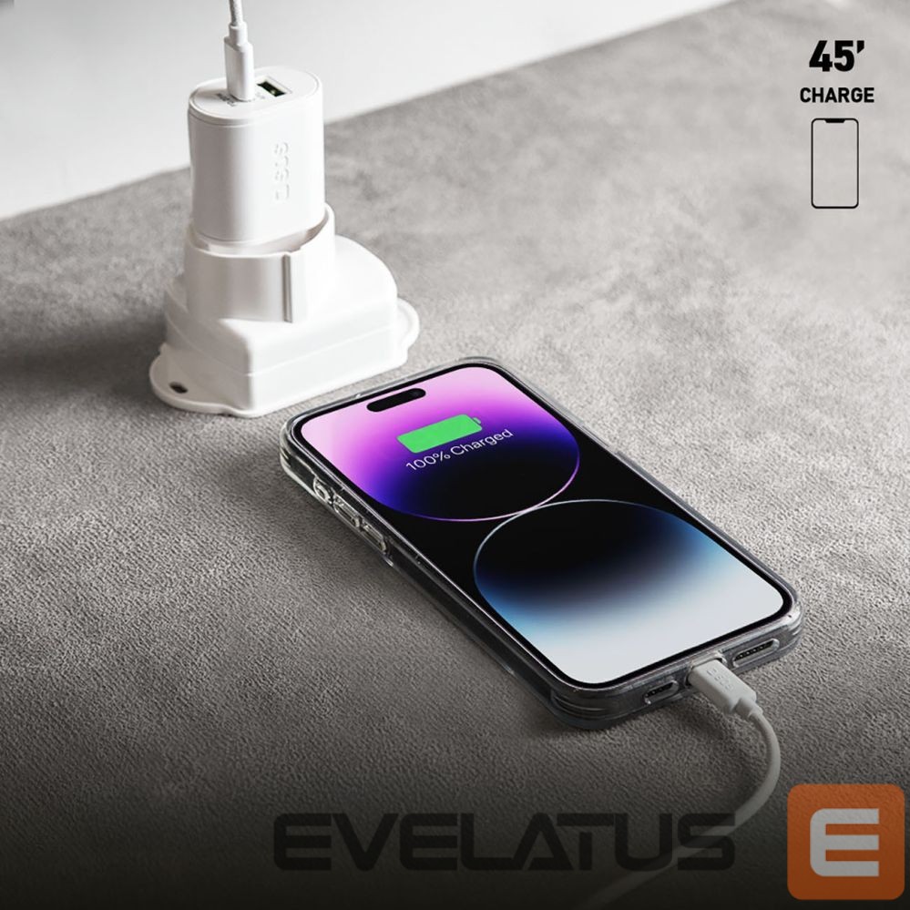 Adaptrid SBS SBS TETRPD20W 20W USB-A USB-C Wall Charger with Power Delivery - White