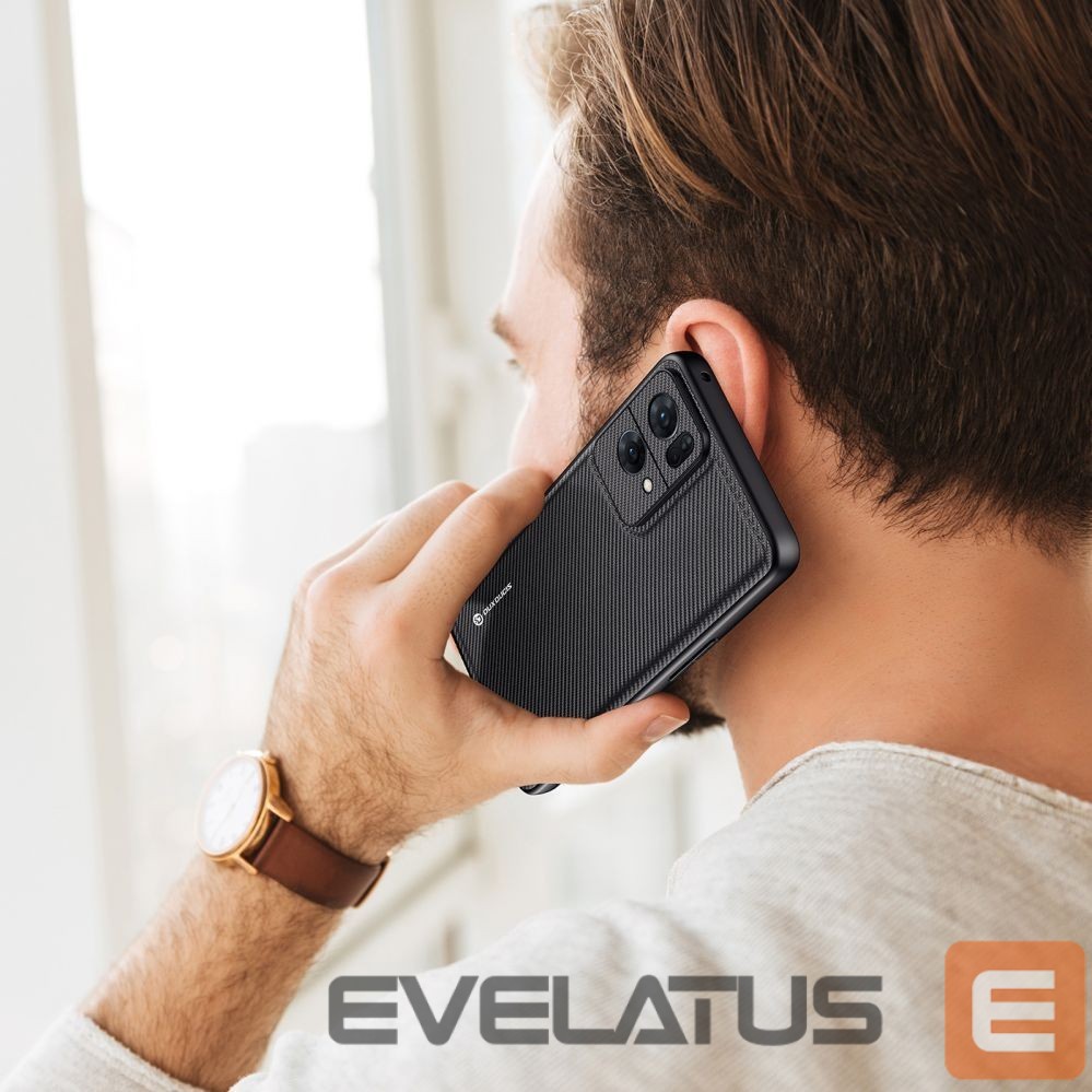 Tagakaaned Dux Ducis Dux Ducis Fino case cover covered with nylon material Oppo Reno7 Pro 5G black