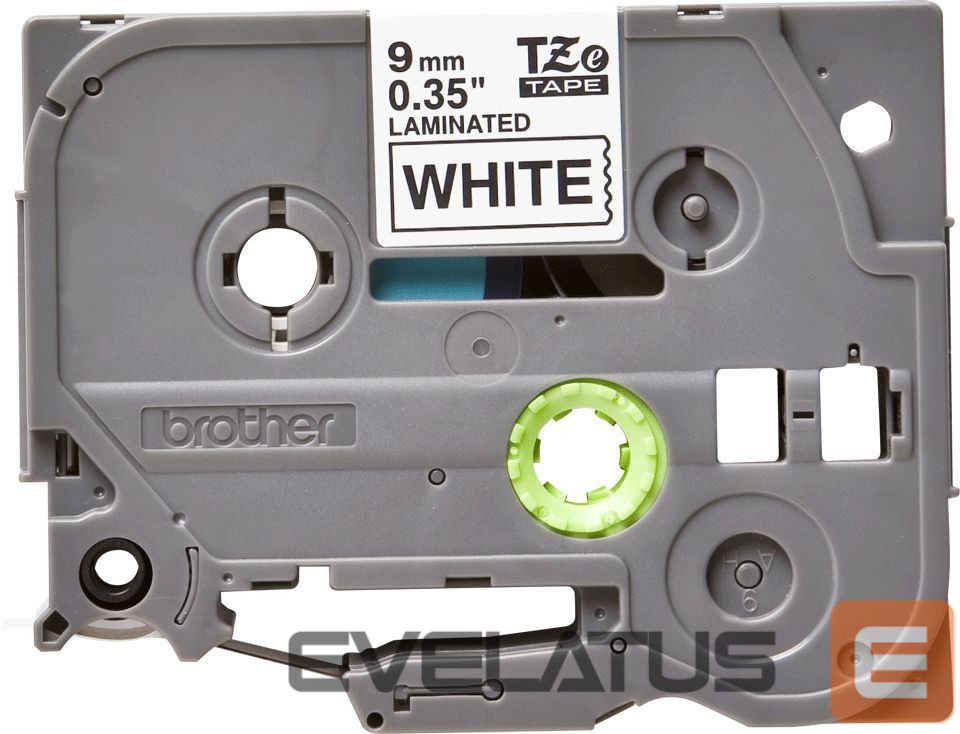 Tarvikud ja tarvikud Brother TZe-221 Laminated Tape Black on White, TZe, 8 m, 9 mm