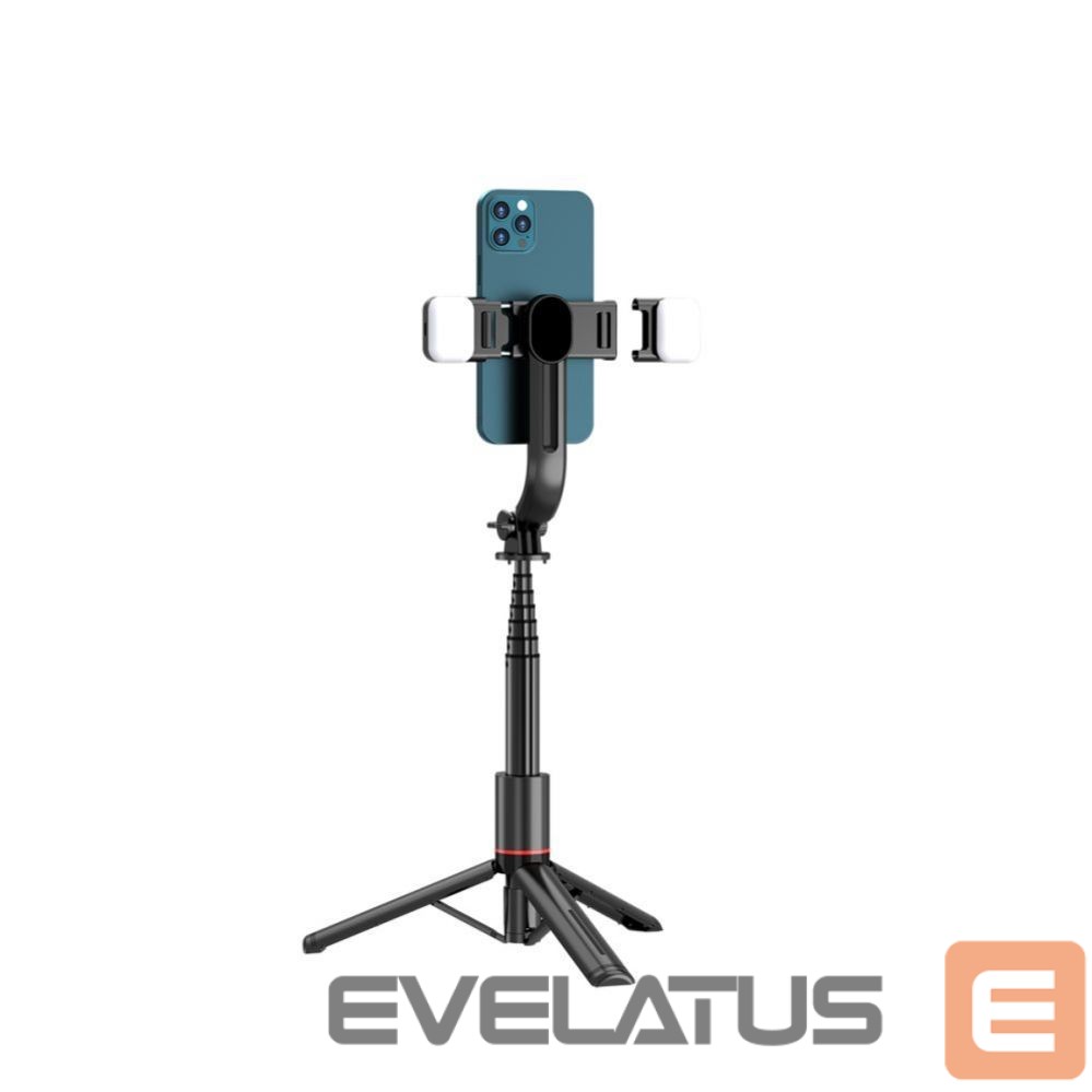 Kaameratarvik Tech-Protect Tech-Protect L05S Bluetooth Selfie Stick with Tripod up to 105cm with LED Light - Black