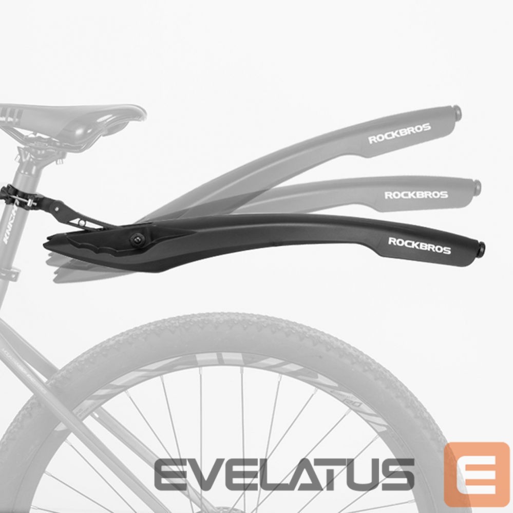Jalgratta tarvik Rockbros Rockbros DNB8001 mudguard with red LED light - black