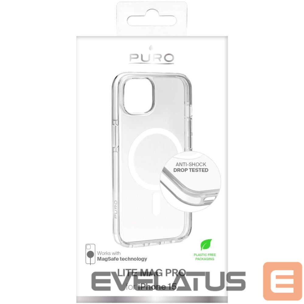 Tagakaaned Puro Puro Lite Mag Pro MagSafe Silicone Case for iPhone 15 - Transparent