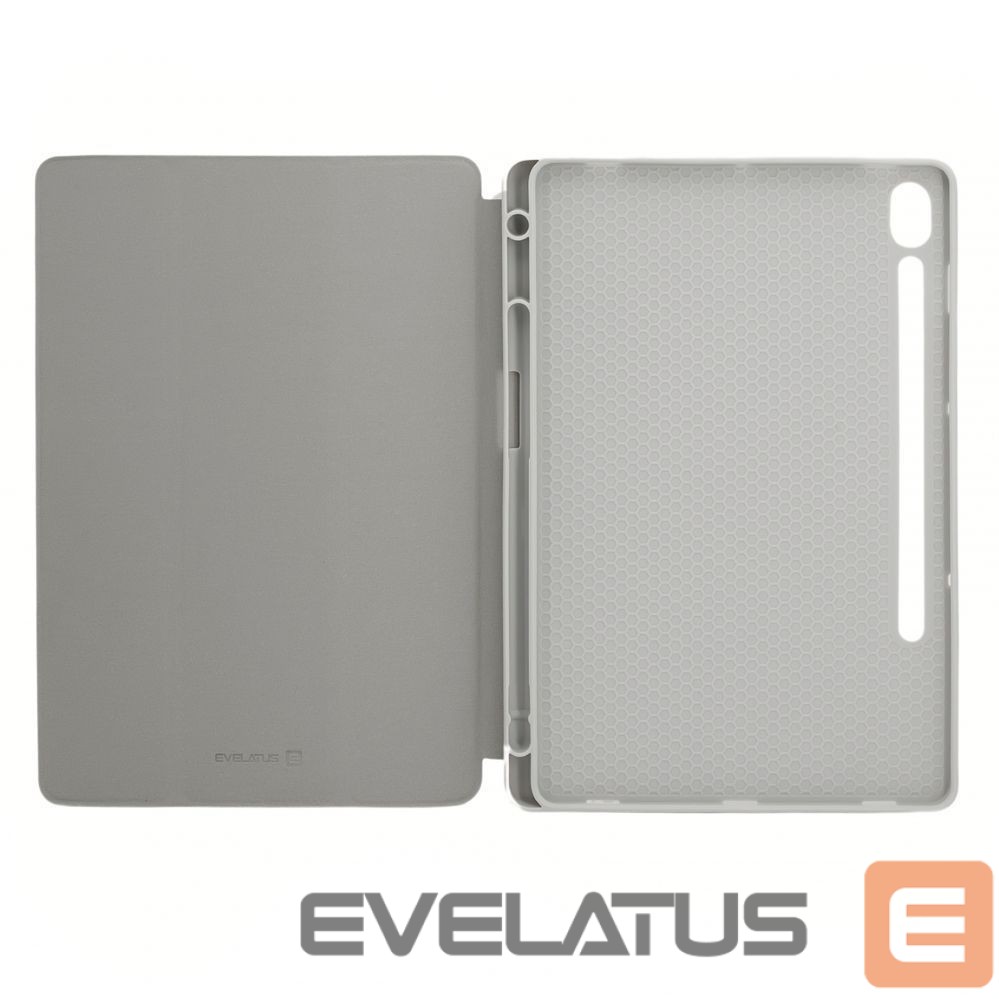 Kaaned Evelatus Galaxy Tab S9 FE Tablet case with imitate microfiber inside Silver