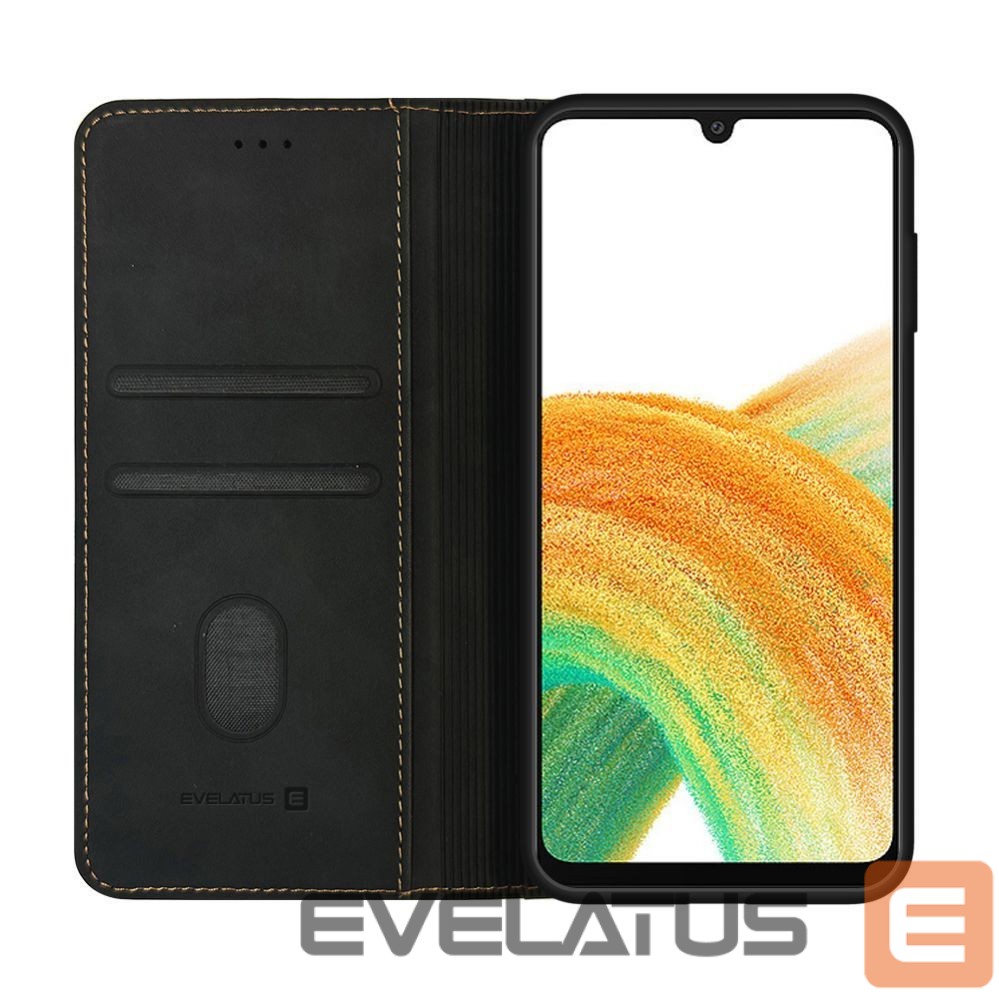 Kaaned - kaaned Evelatus Samsung Galaxy A33 Book Case Folio Black