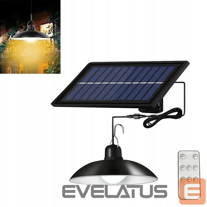 LED taskulamp Elight Garden Decor Solar IP65 LED Solo hanging Lamp (14.8x6.4cm) with dark sensor & remote
