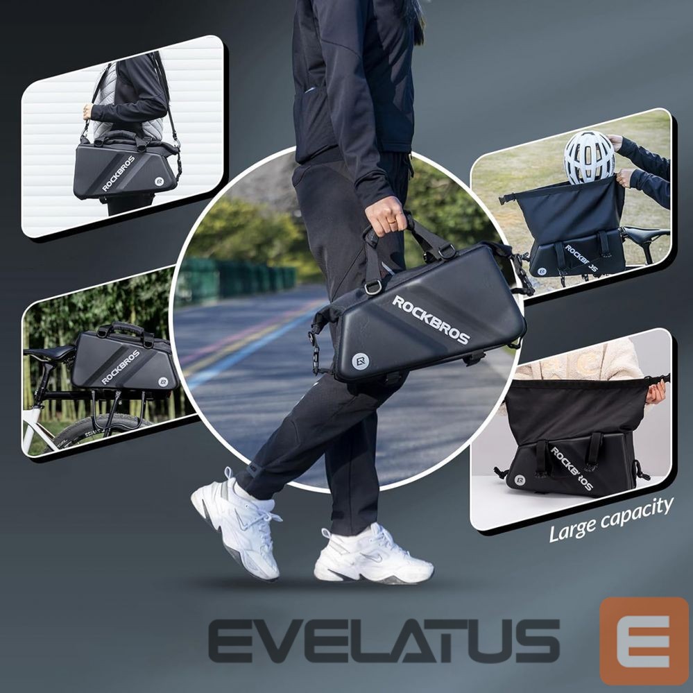 Jalgratta tarvik Rockbros Rockbros 30140090001 bicycle bag for trunk 11.6l - black