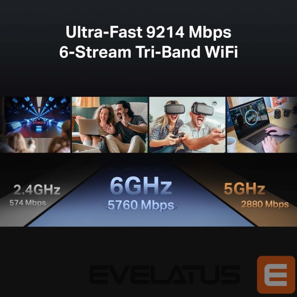 Ruuterid TP-Link WRL ROUTER 9300MBPS WI-FI 7/TRI-BAND ARCHER BE550