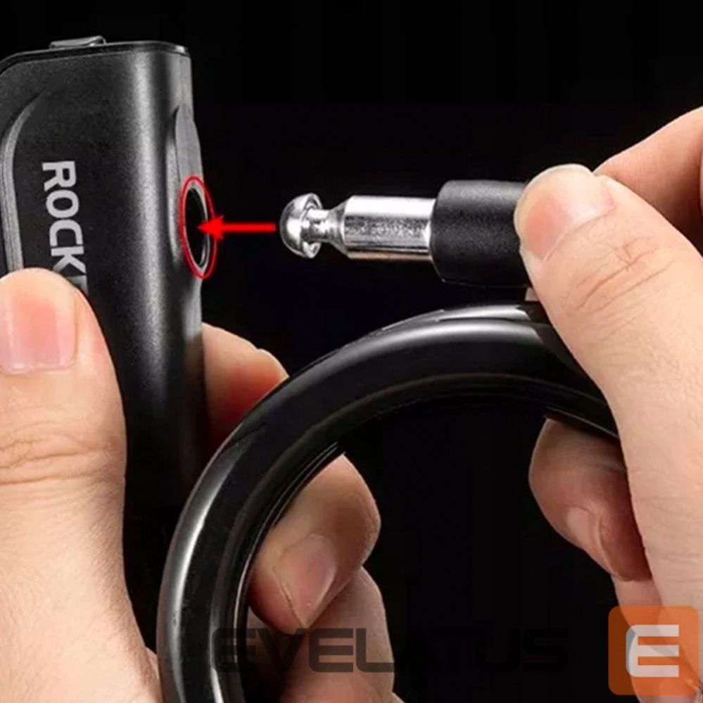 Jalgratta tarvik Rockbros Rockbros RKS515-BK bicycle lock with 1.1 m key - black
