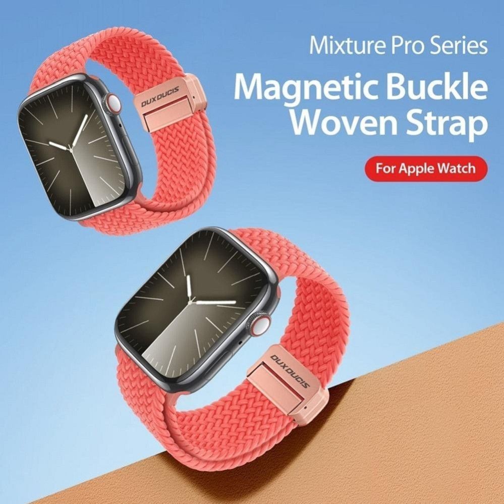 Rihm Dux Ducis DUX DUCIS strap MIXTURE PRO stretchable braided for Apple Watch 38 / 40 / 41 mm guava