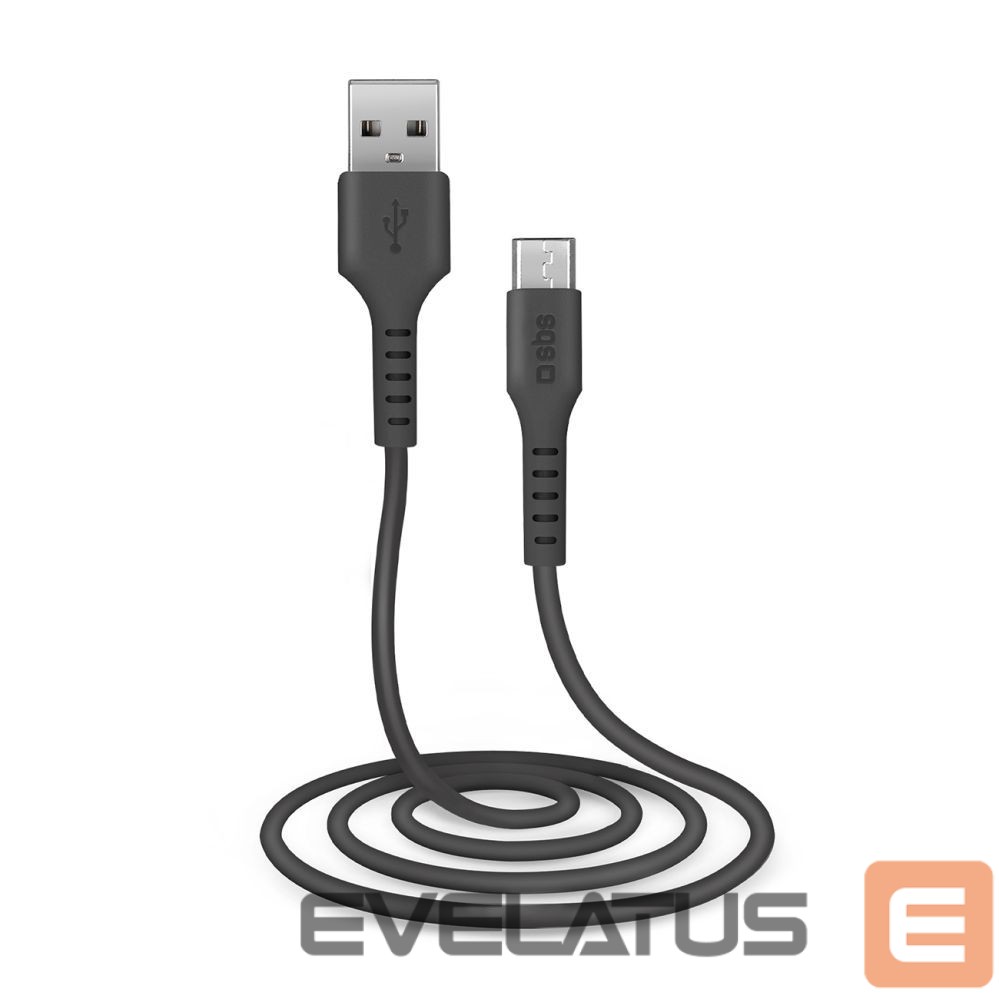 Kaabel SBS SBS LTHL200 USB-A - Micro-USB Cable 1m - Black