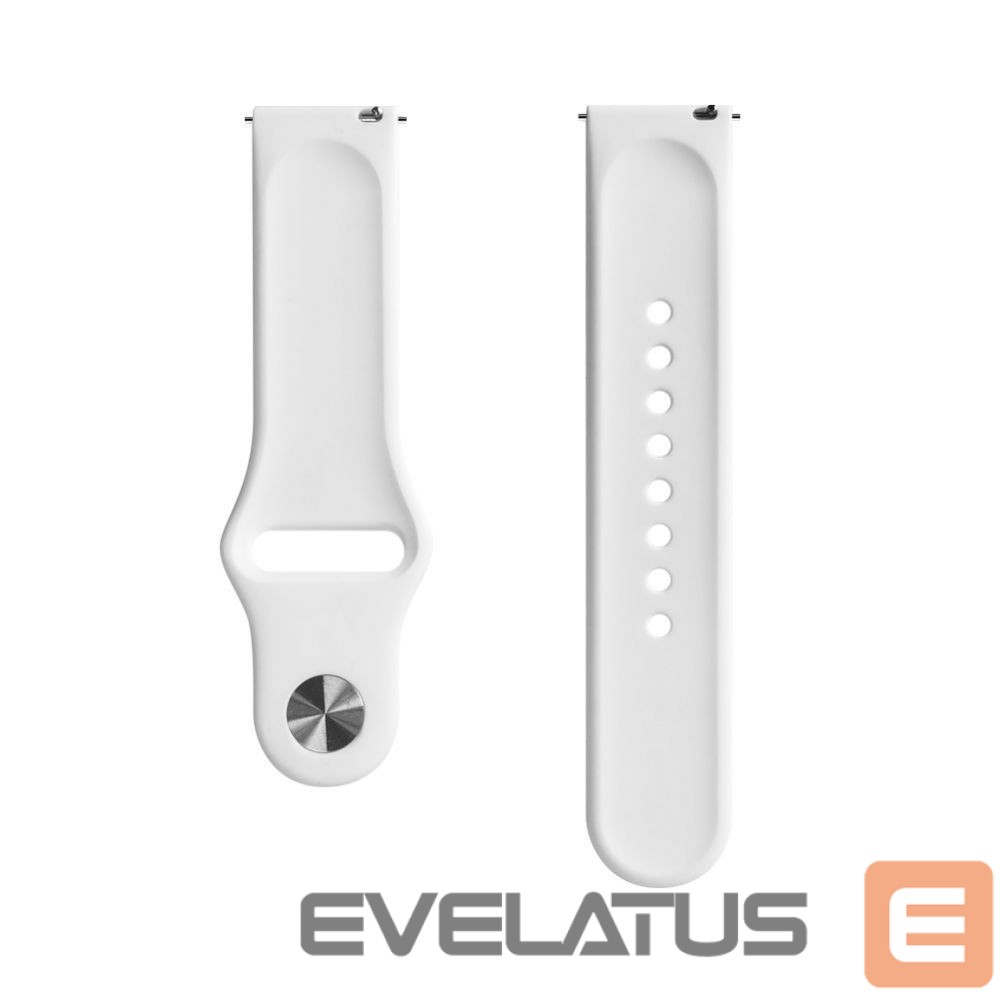 Rihm Evelatus 20mm Silicone Loop Watch Straps (S/M 110mm) White