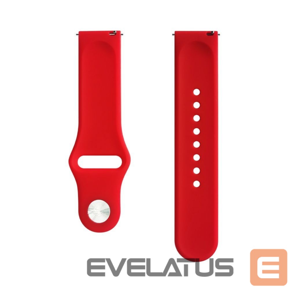 Rihm Evelatus Evelatus 22mm Silicone Loop Watch Straps (S/M 110mm) Red