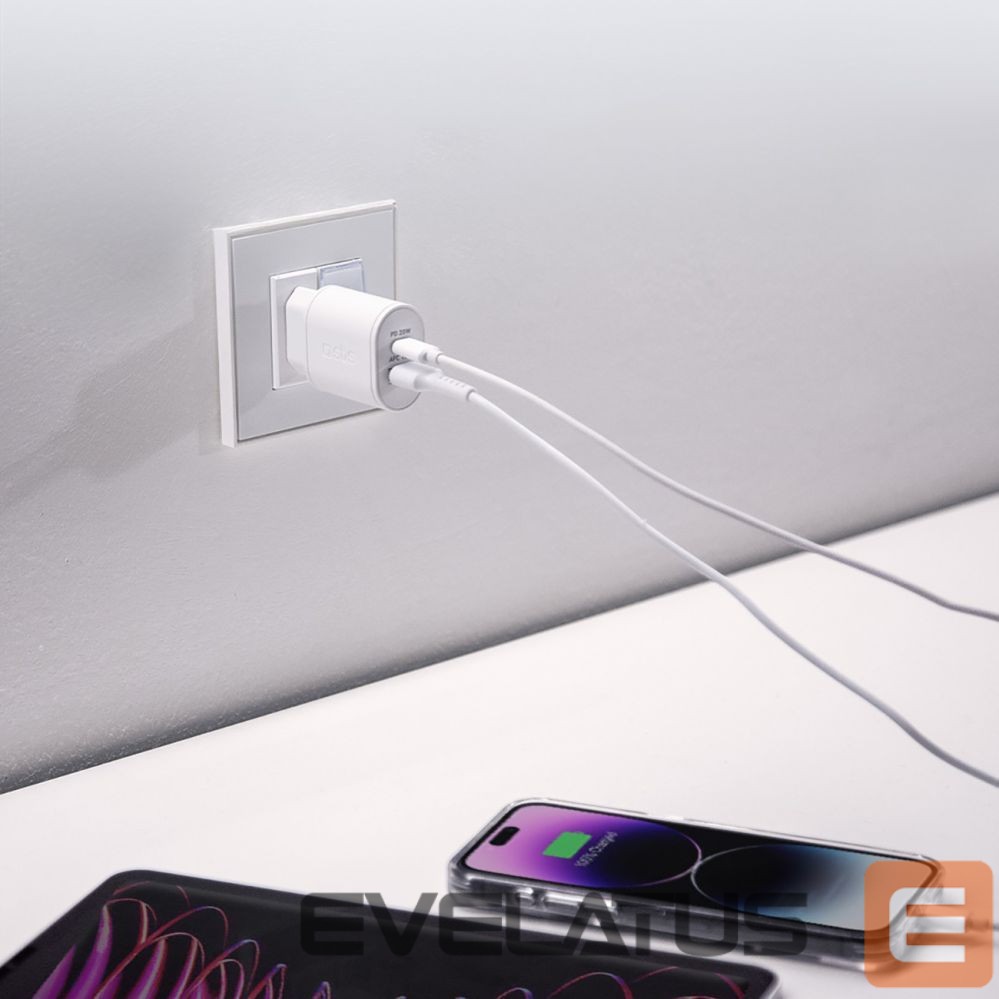 Adaptrid SBS SBS TETRPD20W 20W USB-A USB-C Wall Charger with Power Delivery - White