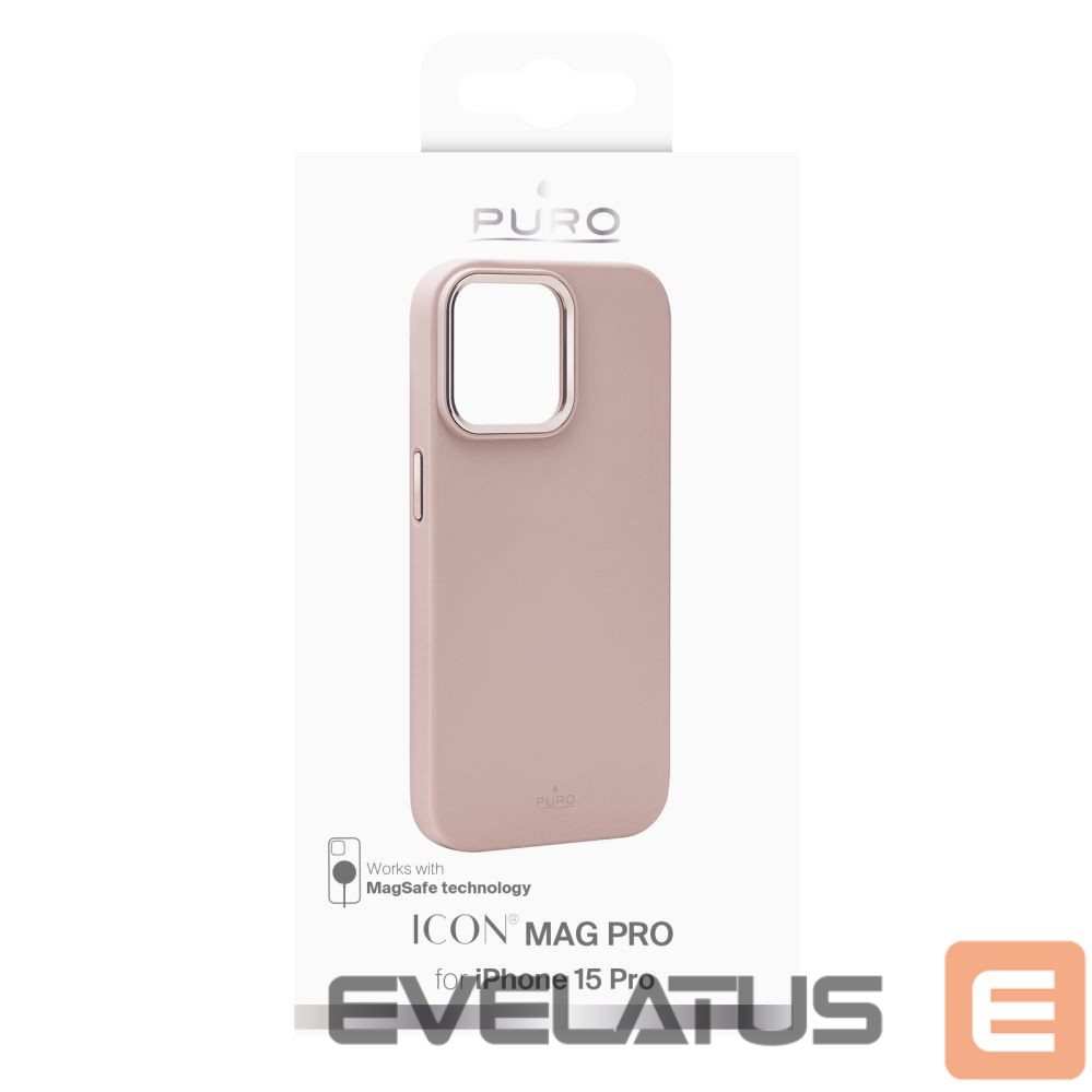 Tagakaaned Puro Puro Icon Mag Pro MagSafe Silicone Case for iPhone 15 Pro - Pink
