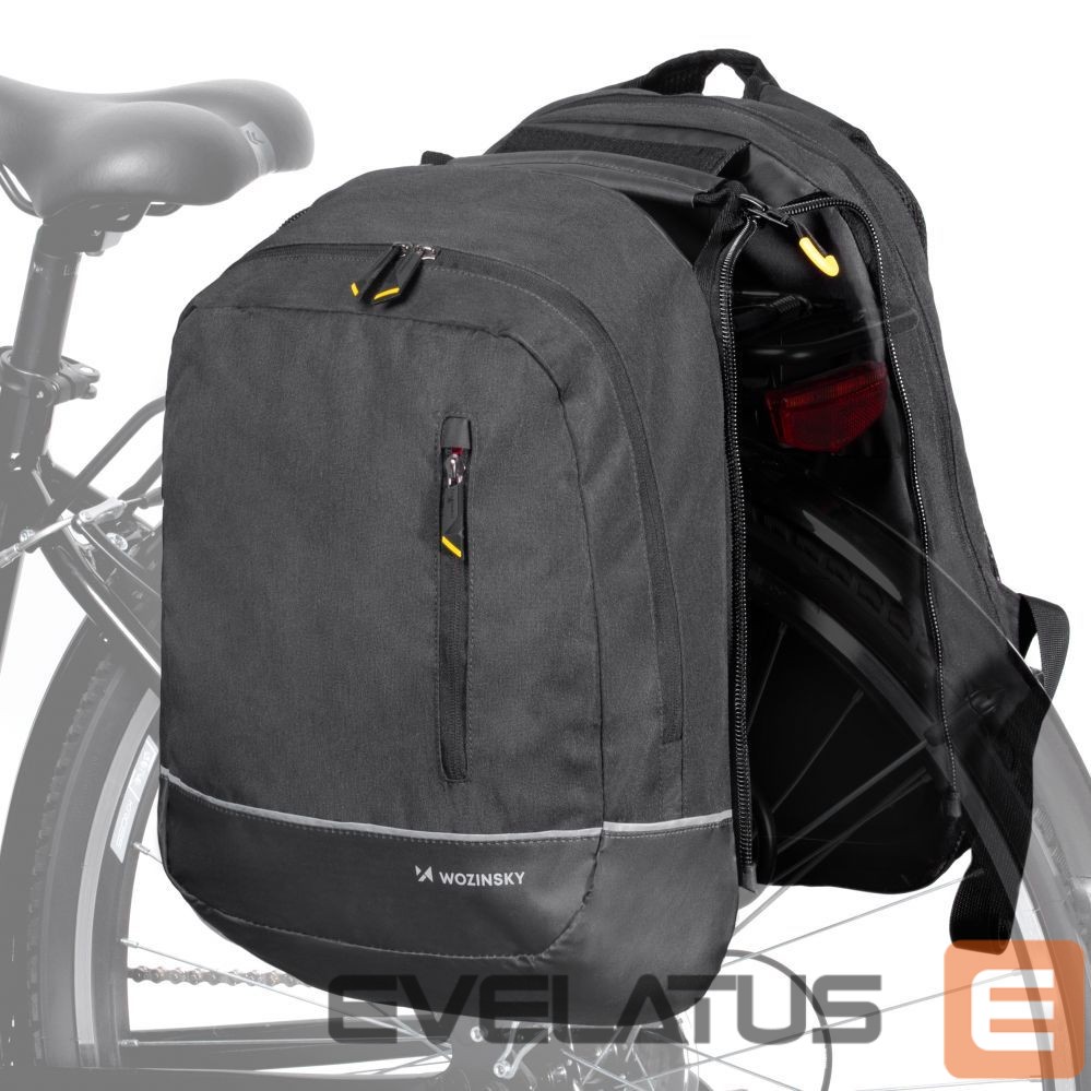 Jalgratta tarvik Wozinsky Wozinsky Double Bike Bag Backpack 2in1 30l Black (WBB30BK)