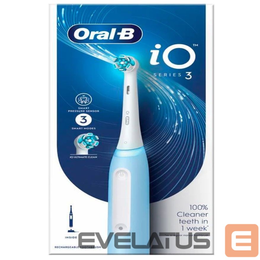 Hambahari Oral-B iO3 Series Electric Toothbrush, Ice Blue
