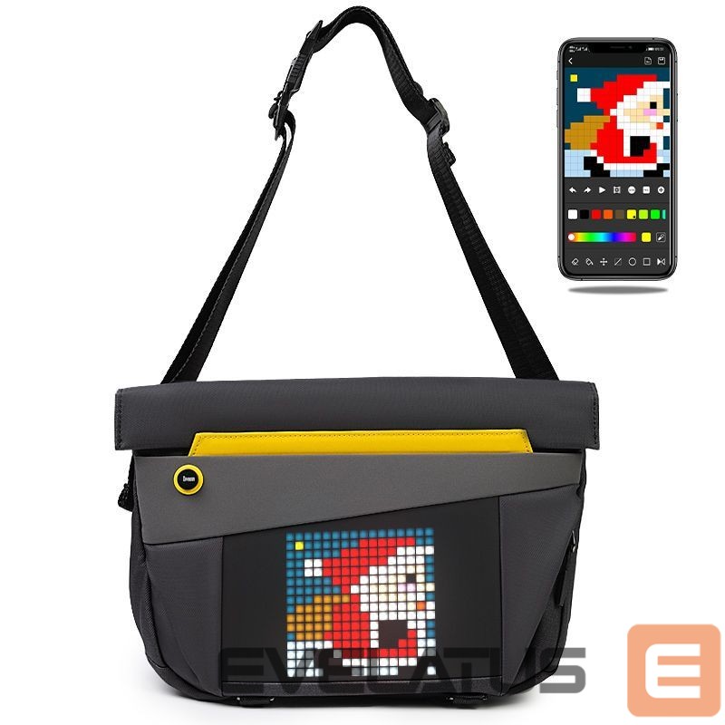 Kotid ja portfellid Divoom Pixoo sling bag V Premium Weather proof with Led Pixel Art Display & App Control Black