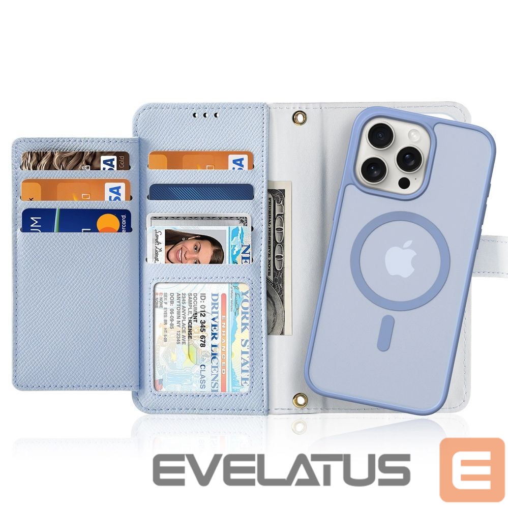 Tagakaaned Dux Ducis Dux Ducis Lawa Leather Case for iPhone 15 Pro Max - Blue