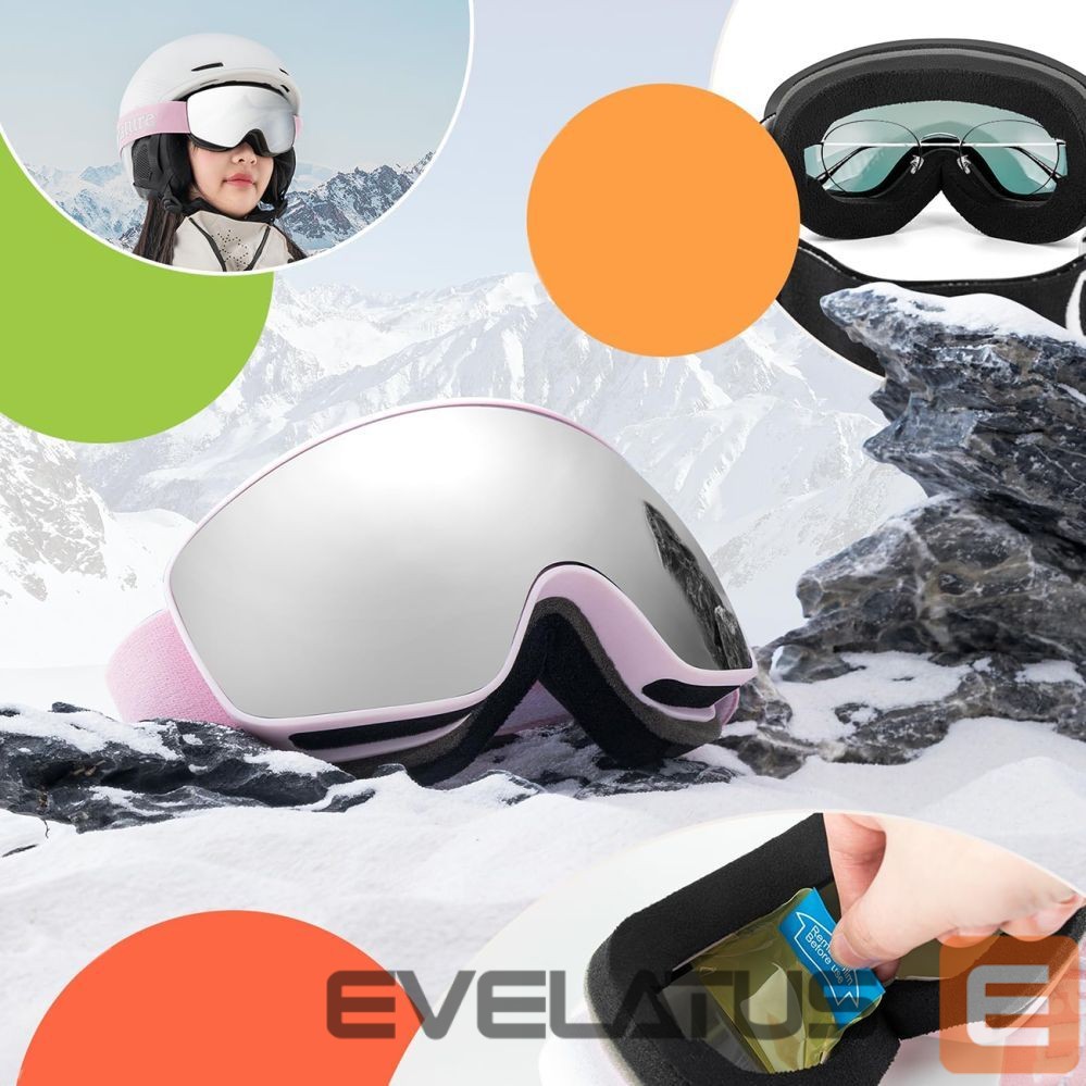 Muud kaubad Qunature Qunature Pink Children's skiing goggles (medium/large children's version)