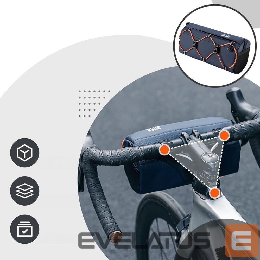 Jalgratta tarvik Rockbros Rockbros 30110054002 bicycle handlebar bag 2.2 l - blue