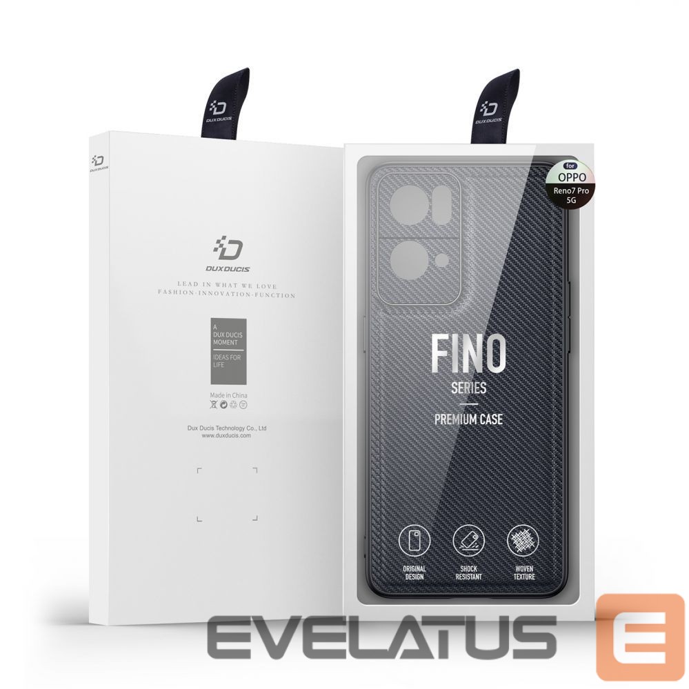 Tagakaaned Dux Ducis Dux Ducis Fino case cover covered with nylon material Oppo Reno7 Pro 5G black