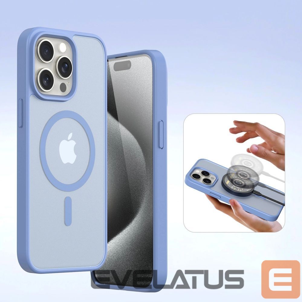 Tagakaaned Dux Ducis Dux Ducis Lawa Leather Case for iPhone 15 Pro Max - Blue