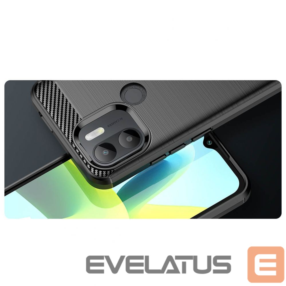 Tagakaaned Hurtel Carbon Case case for Xiaomi Redmi A1+ flexible silicone carbon cover black