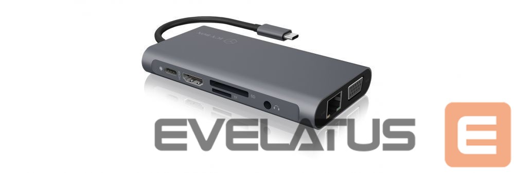 Juhtmevabad kõrvaklapid Raidsonic Icy Box IB-DK4040-CPD USB Type-C DockingStation with two video interfaces