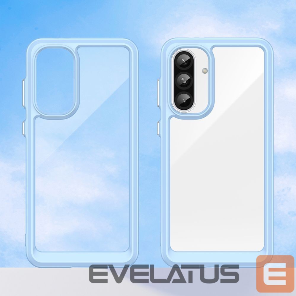 Tagakaaned Hurtel Outer Space Case for Samsung Galaxy A56 Cover with Flexible Frame - Blue