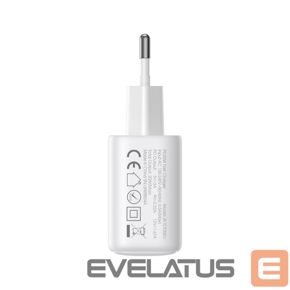 Adaptrid Joyroom Joyroom JR-TCF20 wall charger with a USB-C connector with a power of up to 20W (with USB-C / USB-C cable)