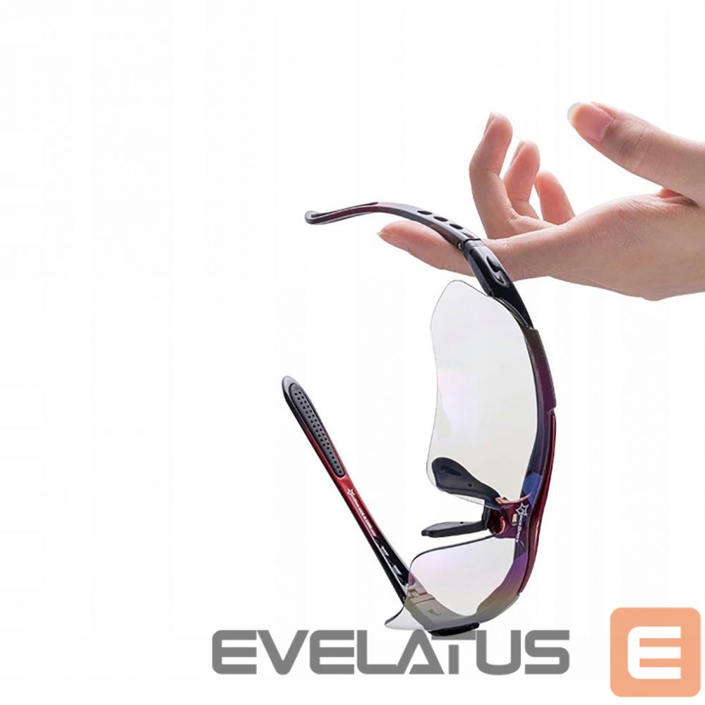 Jalgratta tarvik Rockbros Rockbros 10001 polarizing cycling glasses - black and red