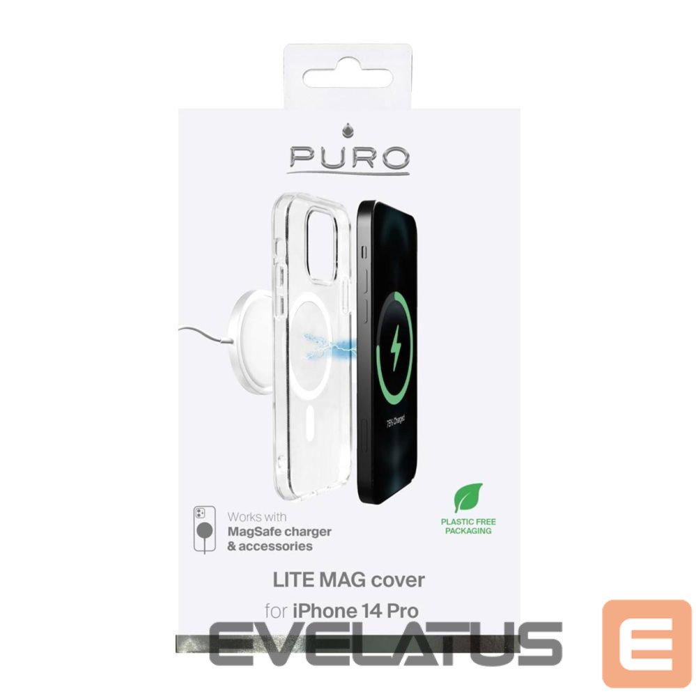 Tagakaaned Puro Puro Lite Mag MagSafe Silicone Case for iPhone 14 Pro - Transparent