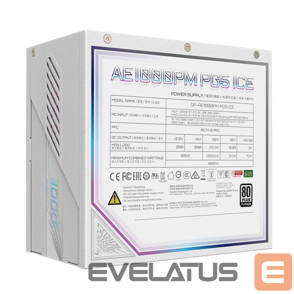 Arvuti komponendid Gigabyte GIGABYTE AORUS ELITE P1000W 80+ Platinm